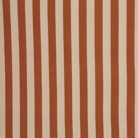 Slub-Jersey „Happy Stripes by Cherry Picking" – Längsstreifen kupfer, beige