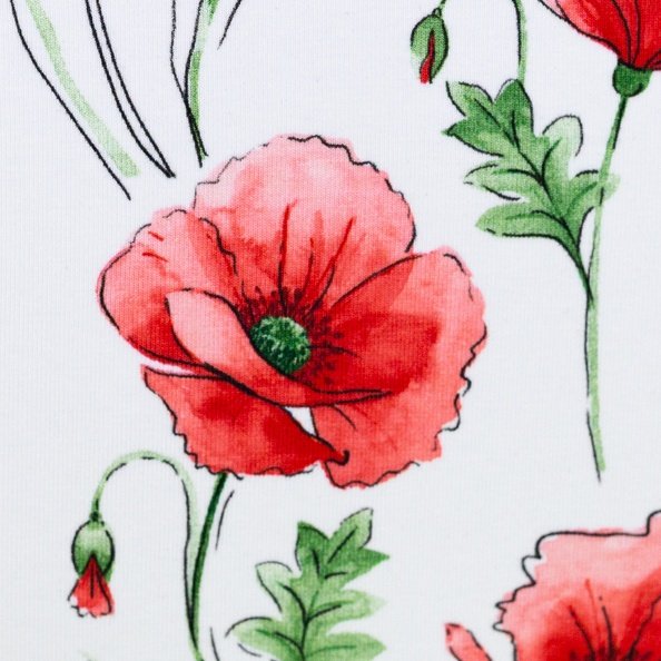 Swafing, Susan, Jersey, Mohn, weiß