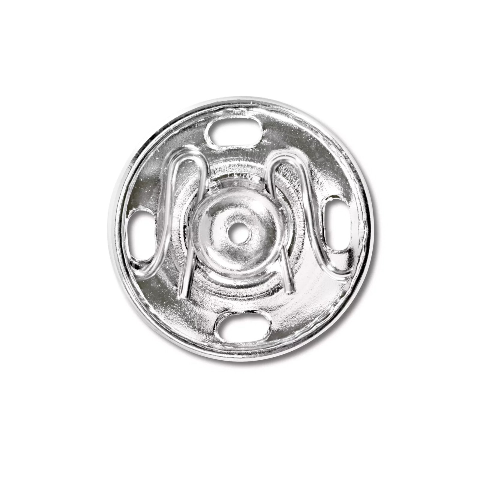 Annäh-Druckknöpfe MS 17 mm silberfarbig