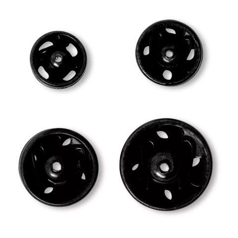 Annäh-Druckknöpfe MS 6-11 mm schwarz