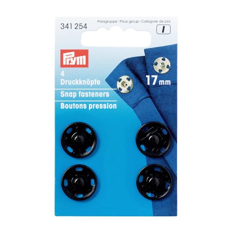 Annäh-Druckknöpfe MS 17 mm schwarz