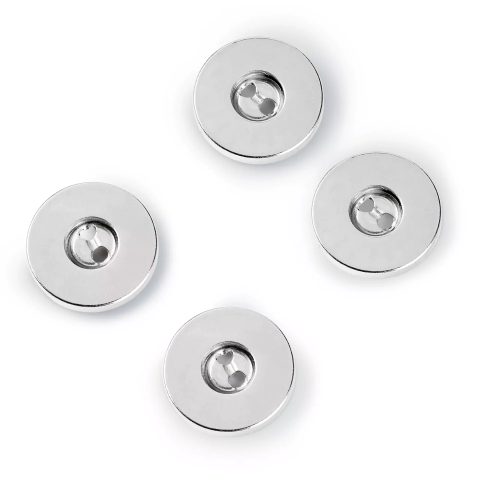 Magnet-Annähknöpfe 19 mm silberfarbig