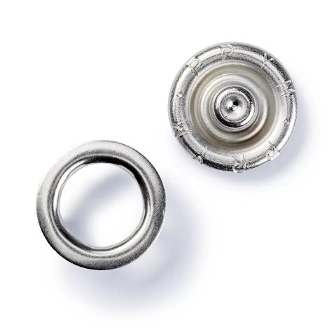NF-Druckknopf Jersey Zackenring MS 10 mm silberfarbig