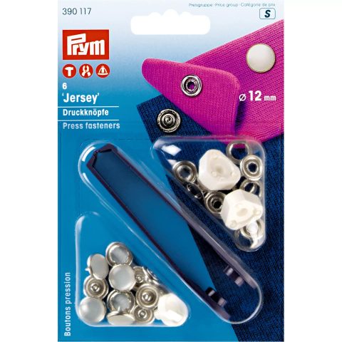NF-Druckknopf Jersey MS Perlkappe 12 mm