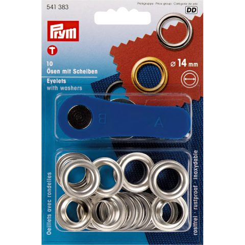 Ösen und Scheiben MS 14,0 mm silberfarbig
