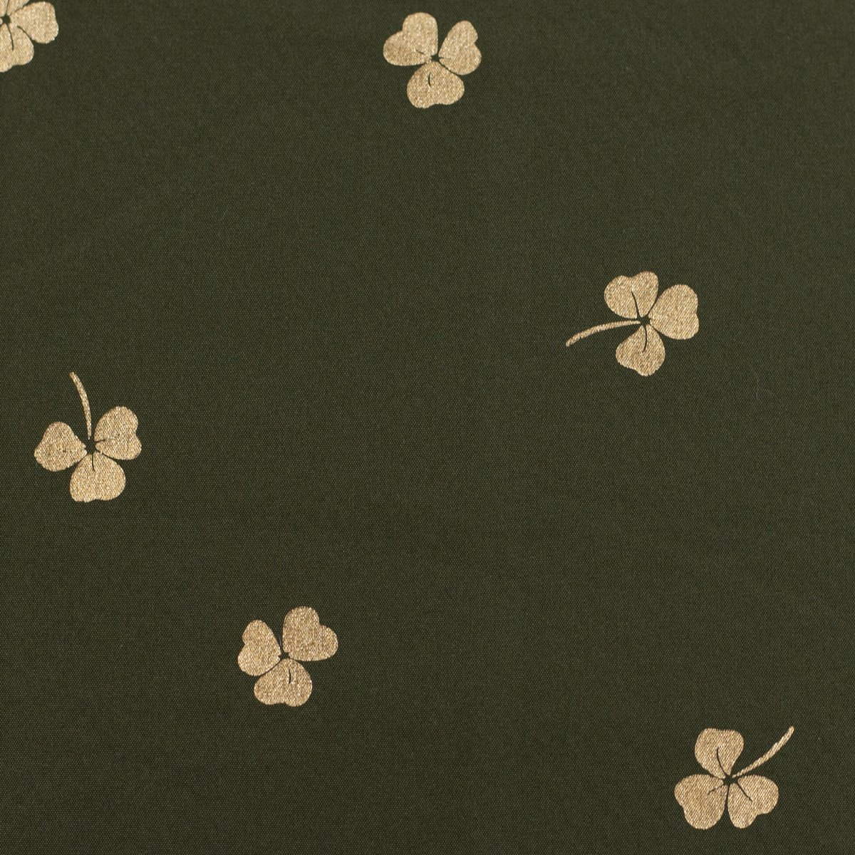 Lucky *NANO Softshell* Foliendruck, 415768 Kleeblätter, gold/khaki, Swafing, Artikel-Nr: / 100 cm